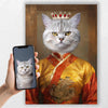 custom royal cat portrait chinese with original image