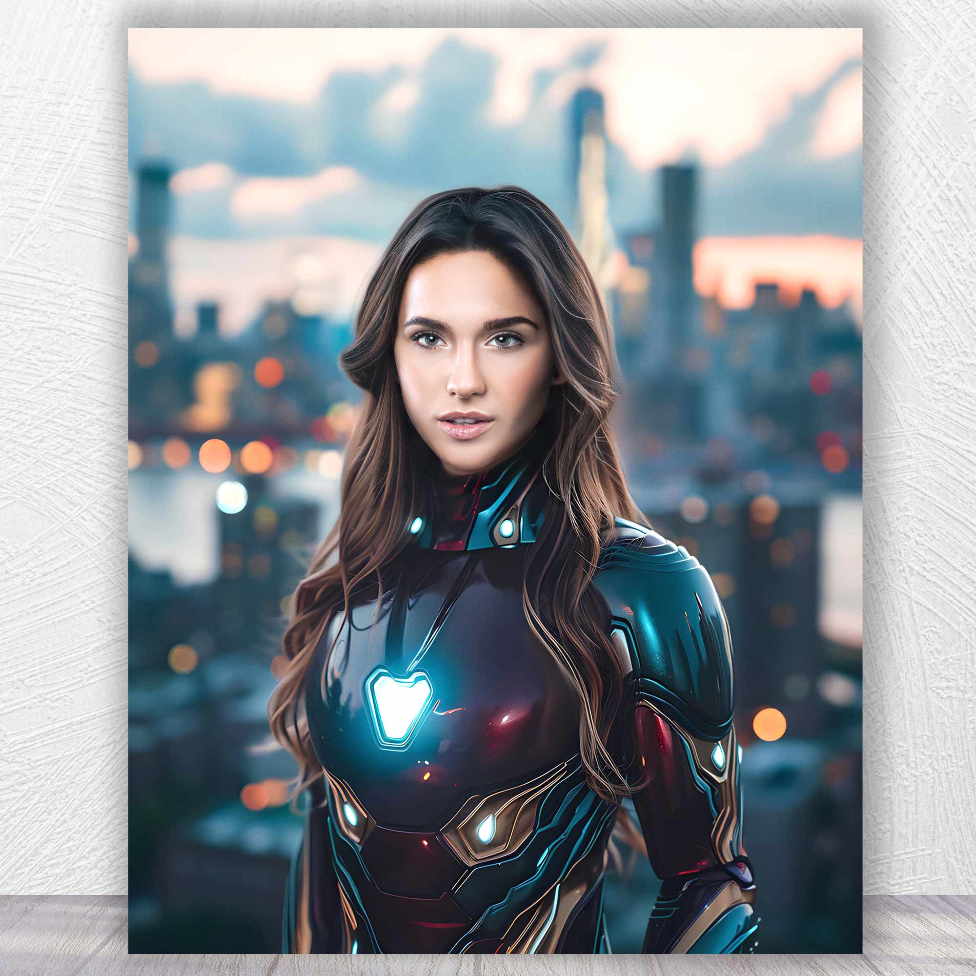 The Armor Angel | Custom Canvas - Superhero Female for royal by Poshtraits