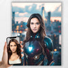 The Armor Angel | Custom Canvas - Superhero Female for royal by Poshtraits