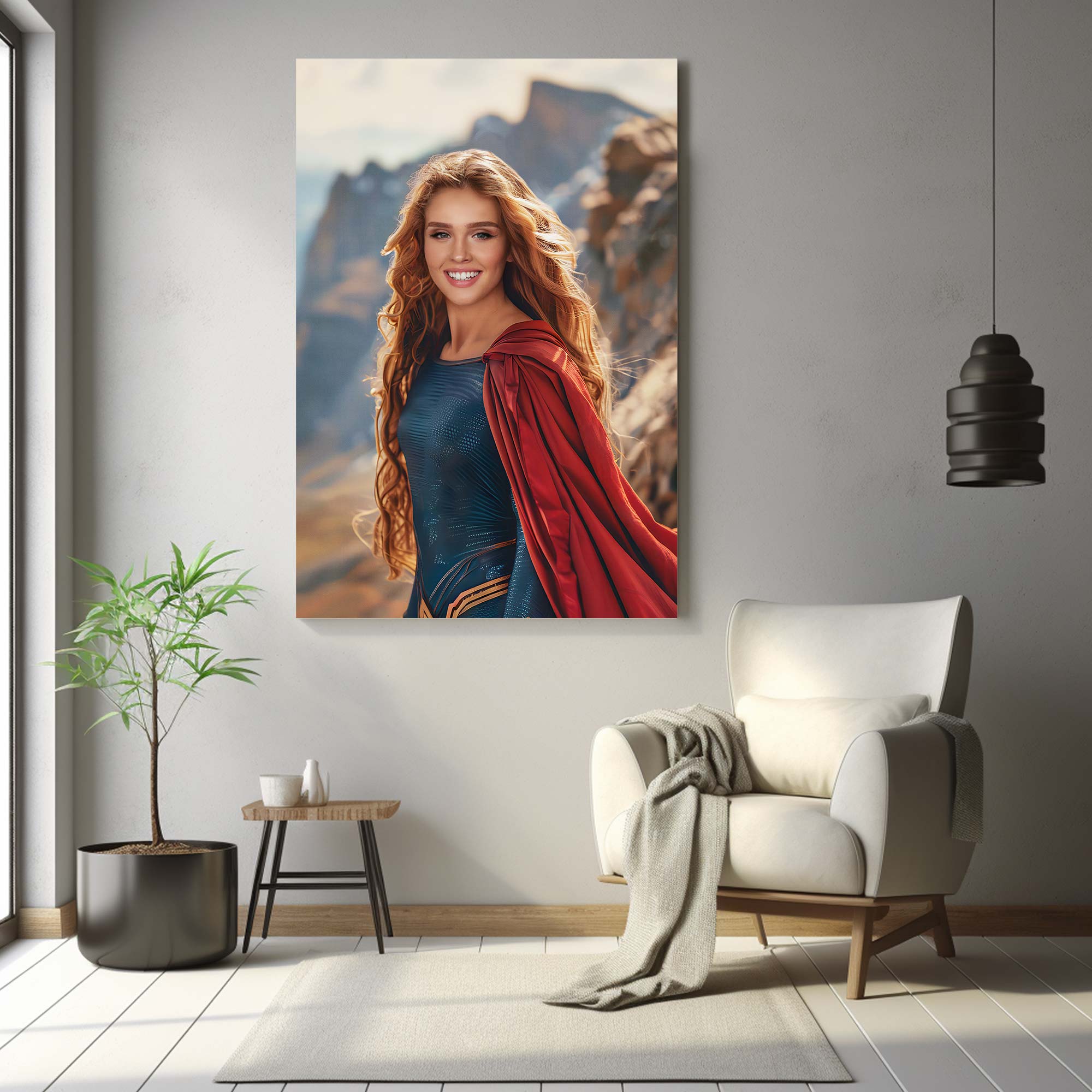 The Brave Sentinel | Custom Canvas - Superhero Female for royal by Poshtraits