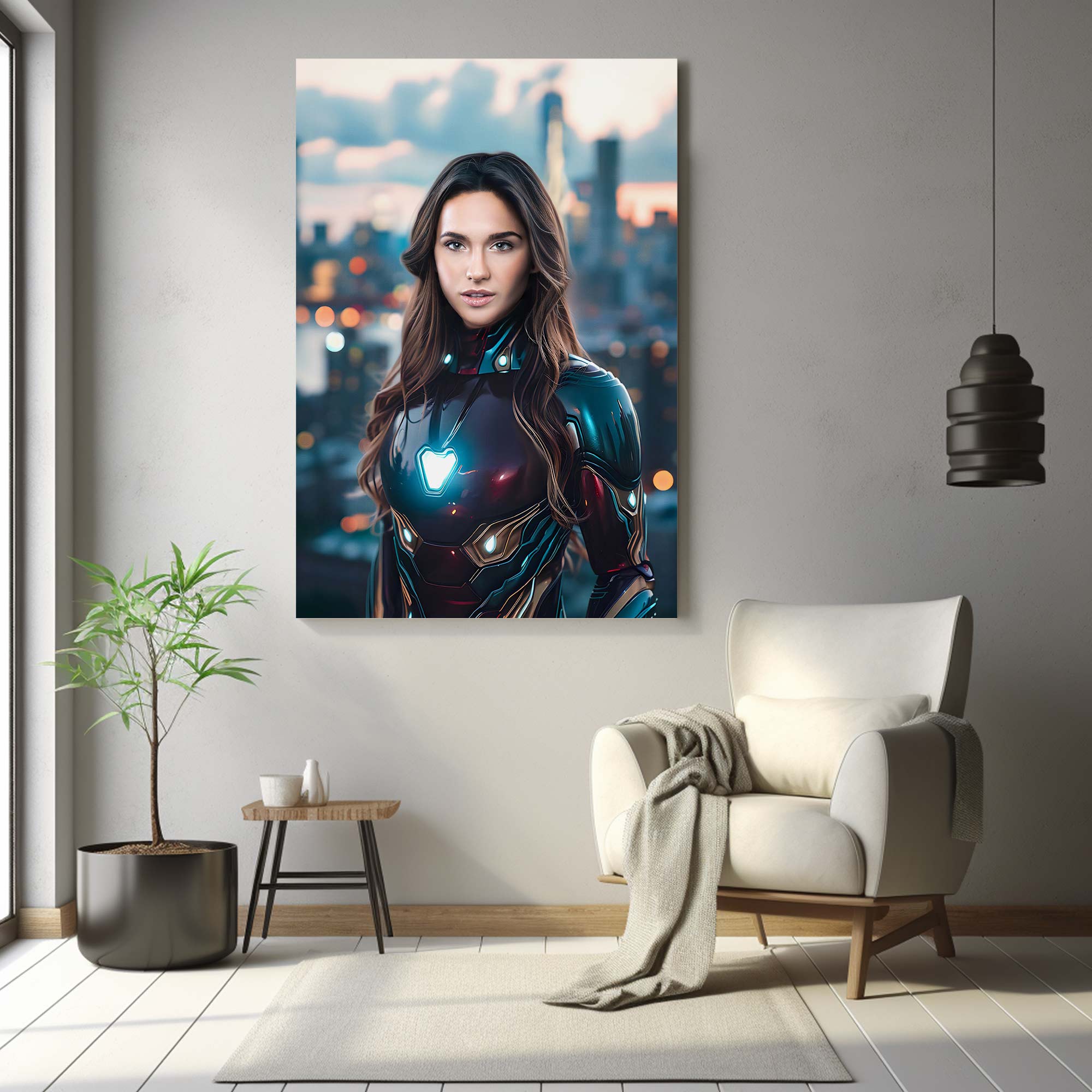 The Armor Angel | Custom Canvas - Superhero Female for royal by Poshtraits