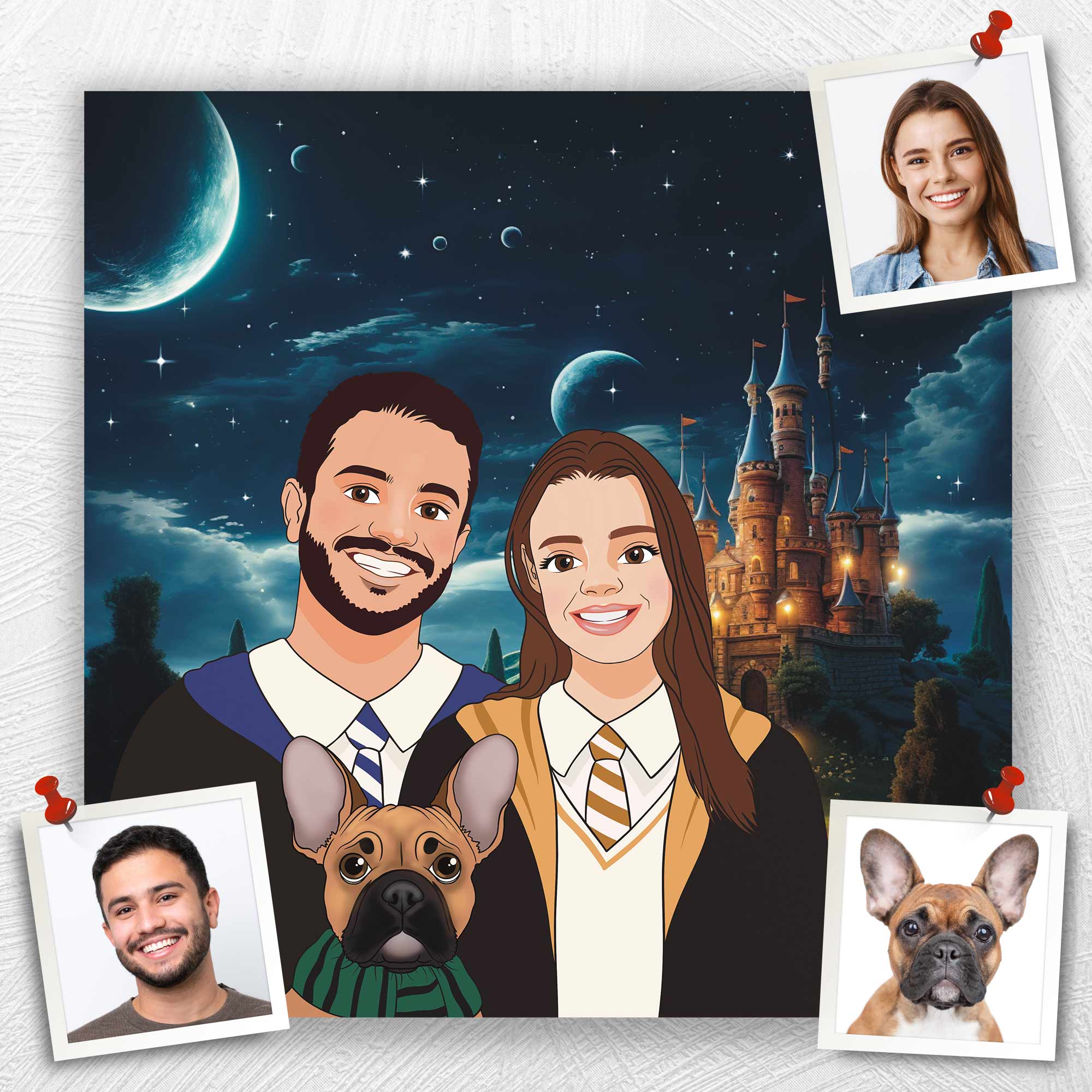 Mystical Family Illustration | Custom Canvas - Family for by Poshtraits