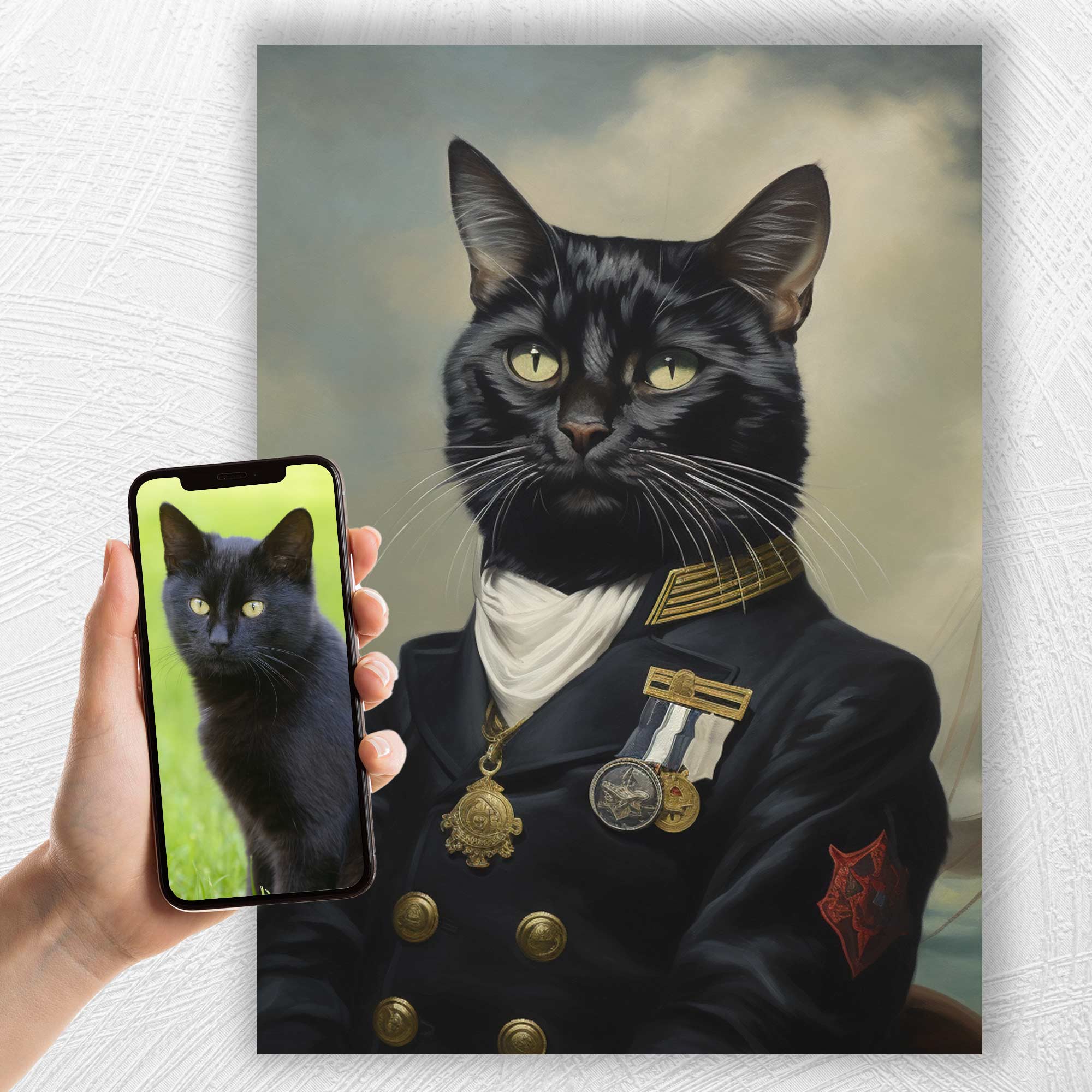 Feline Commander | Custom Canvas - Royal Cat for royal by Poshtraits