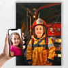 Load image into Gallery viewer, Junior Firefighter | Custom Canvas - Child for kids by Poshtraits