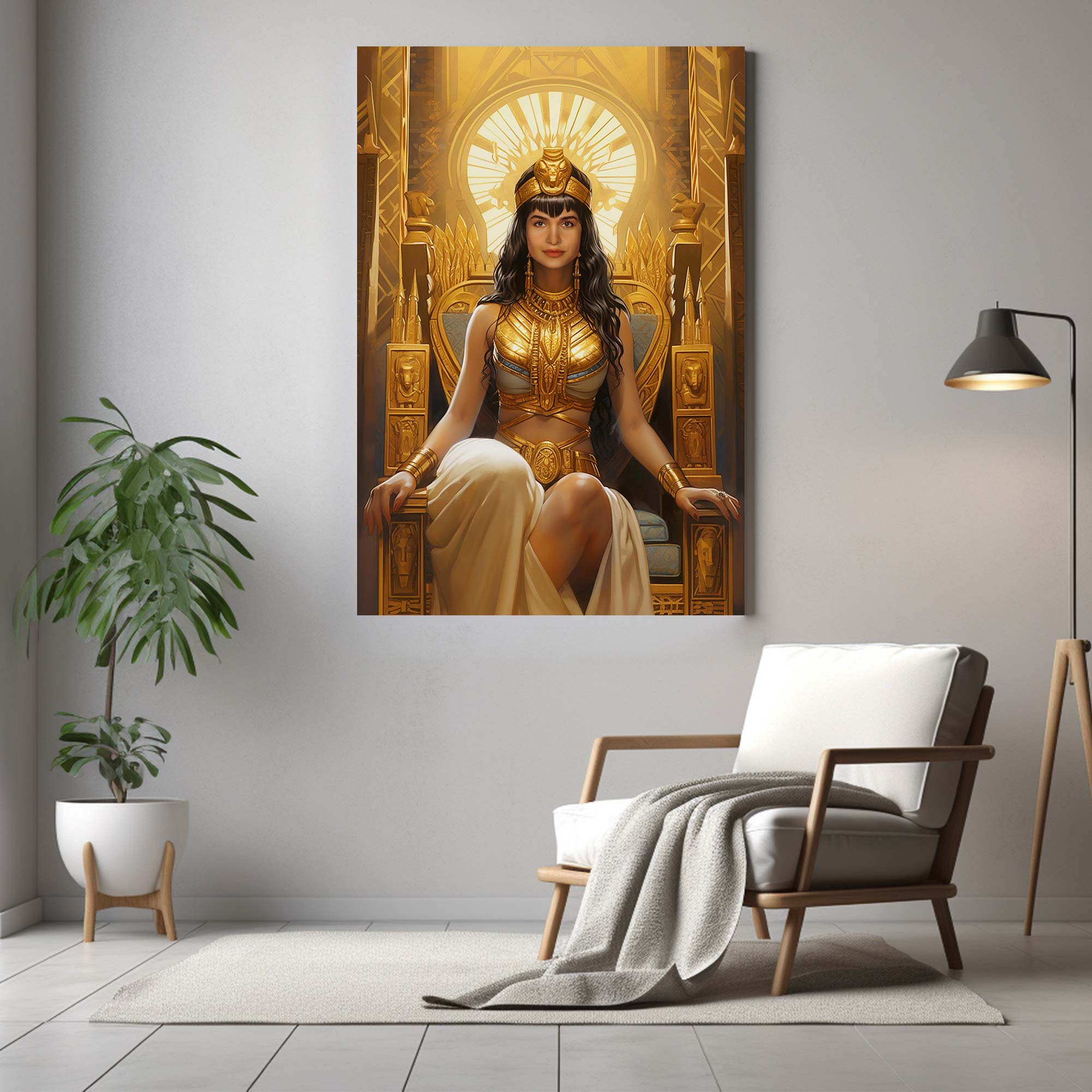 custom queen portrait egyptian on the wall image 