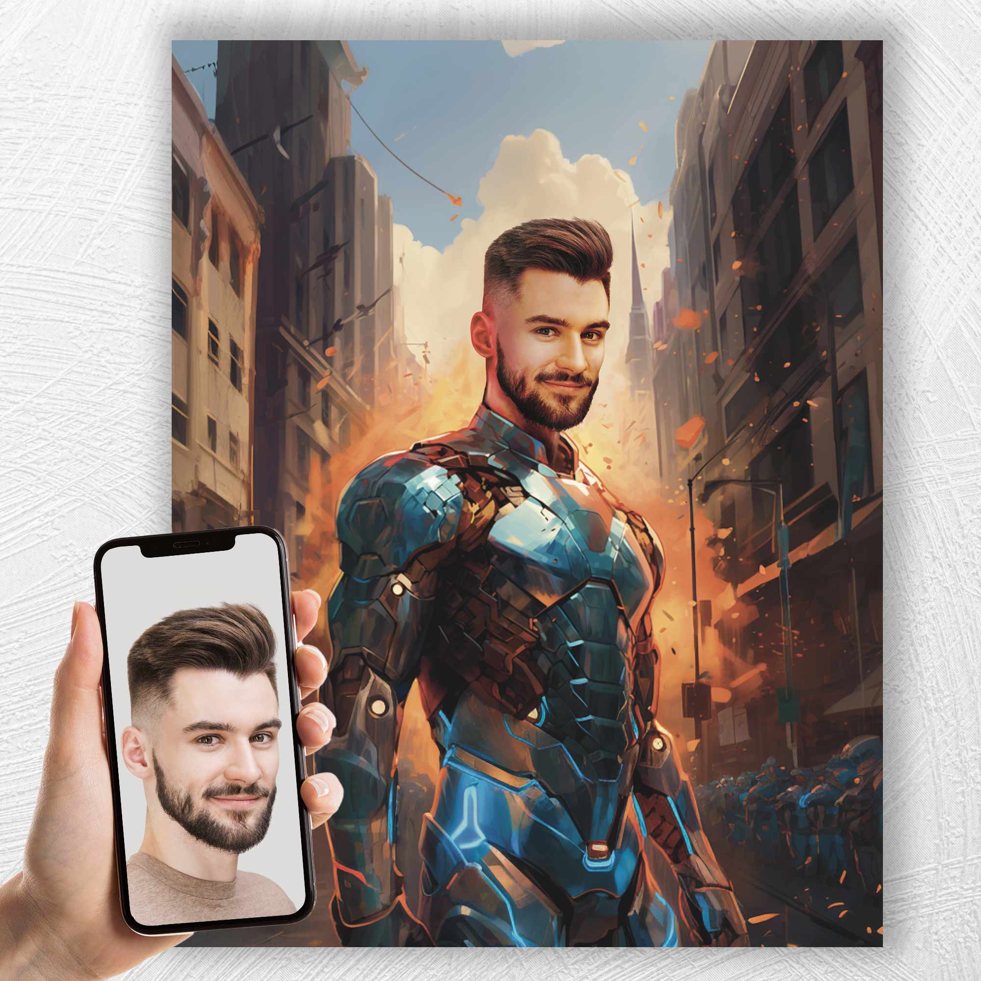 The Tech Hero | Custom Canvas - Superhero Male for royal by Poshtraits