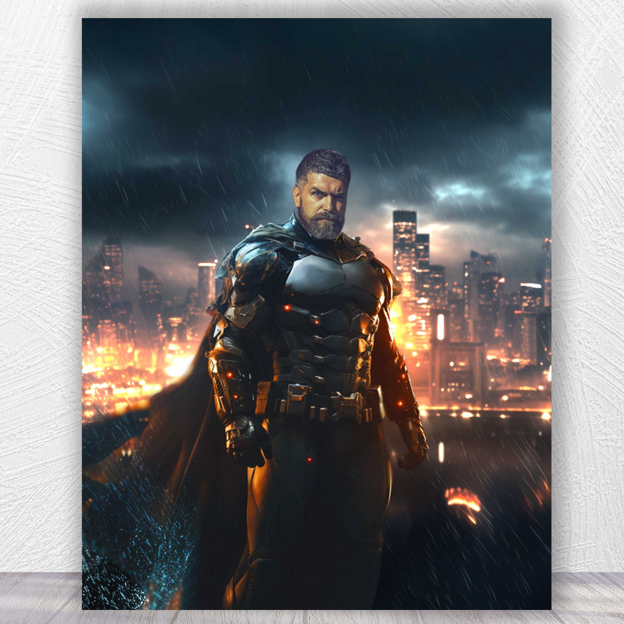 Gotham's Guarding Knight | Custom Canvas - Superhero Male for royal by Poshtraits