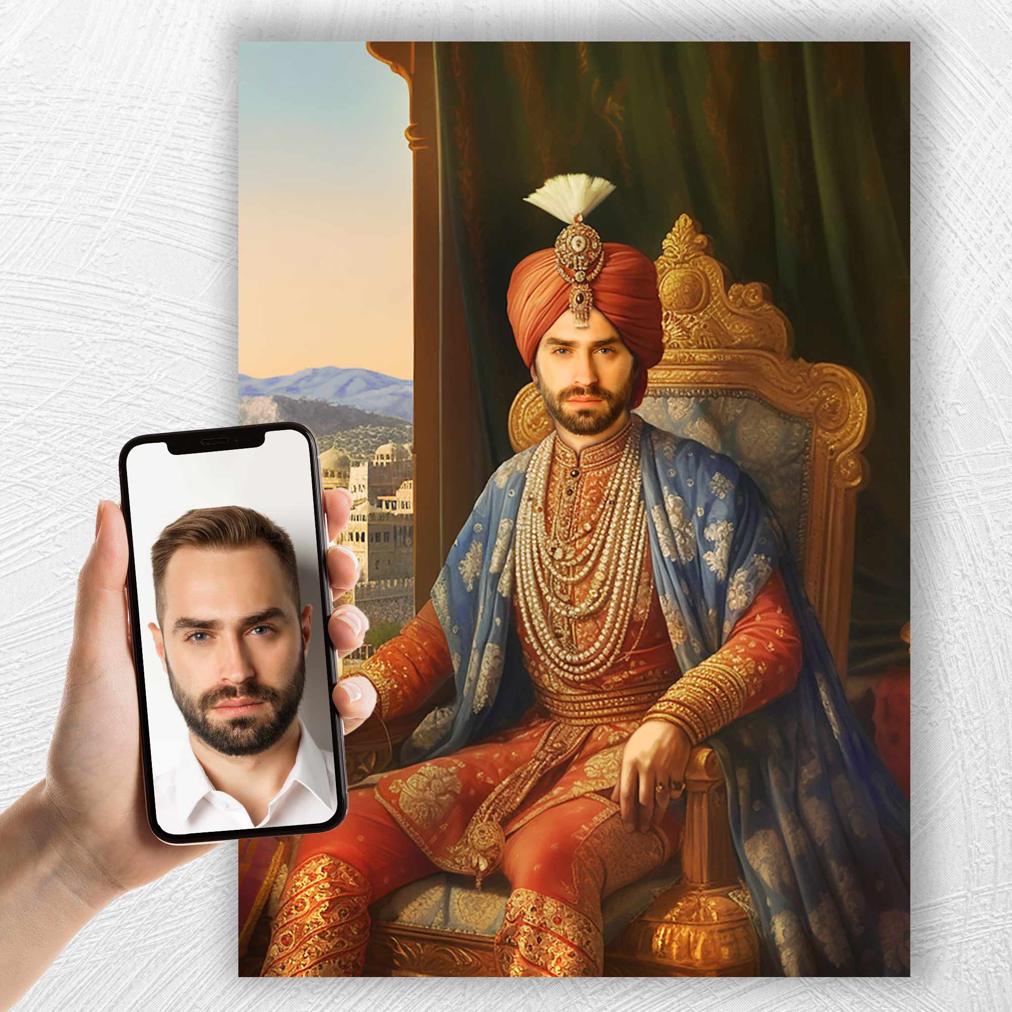 The Maharaja | Custom Canvas - Royal Male for royal by Poshtraits