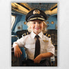 The Girl Pilot | Custom Canvas - Child for kids by Poshtraits