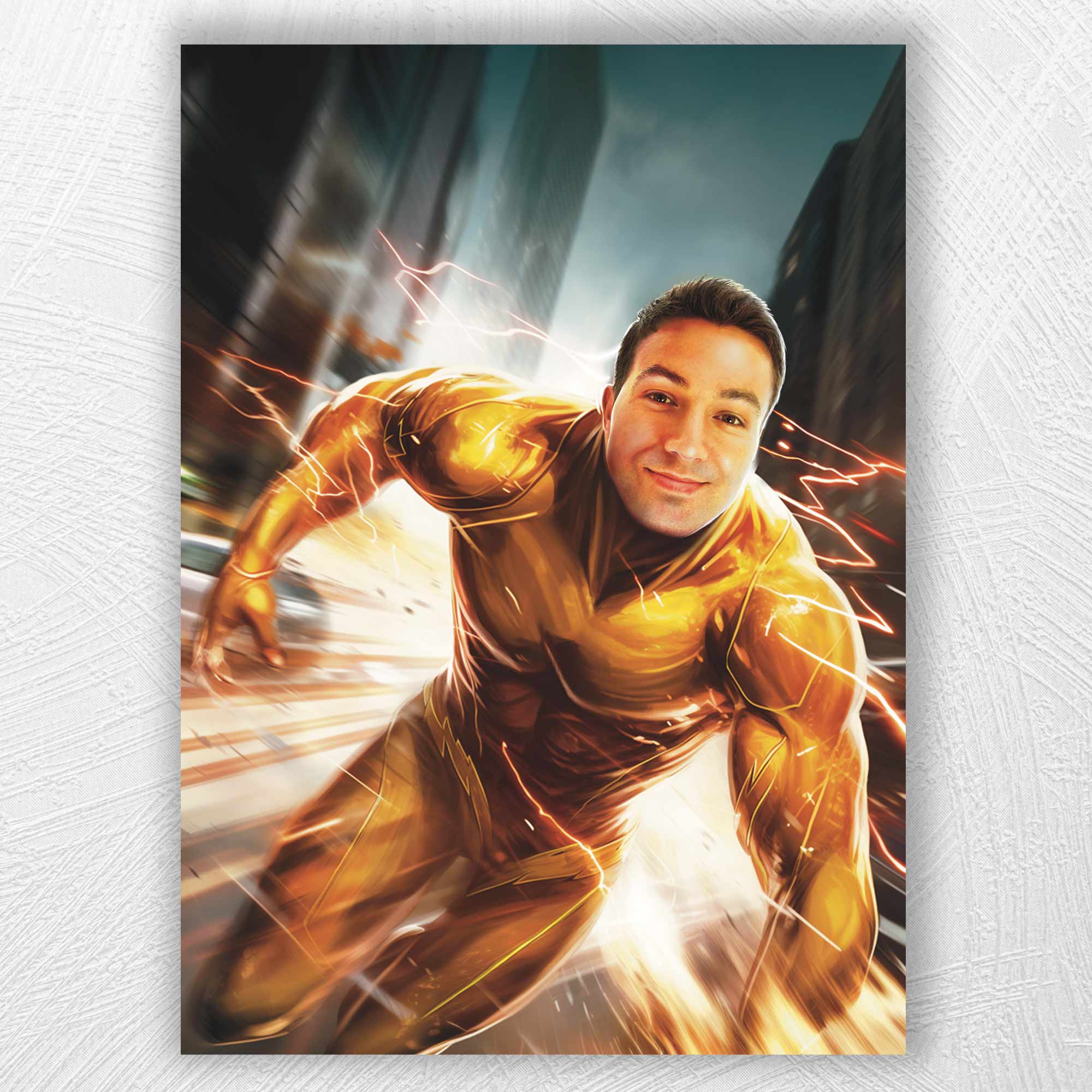 The Blazing Bolt | Custom Canvas - Superhero Male for royal by Poshtraits