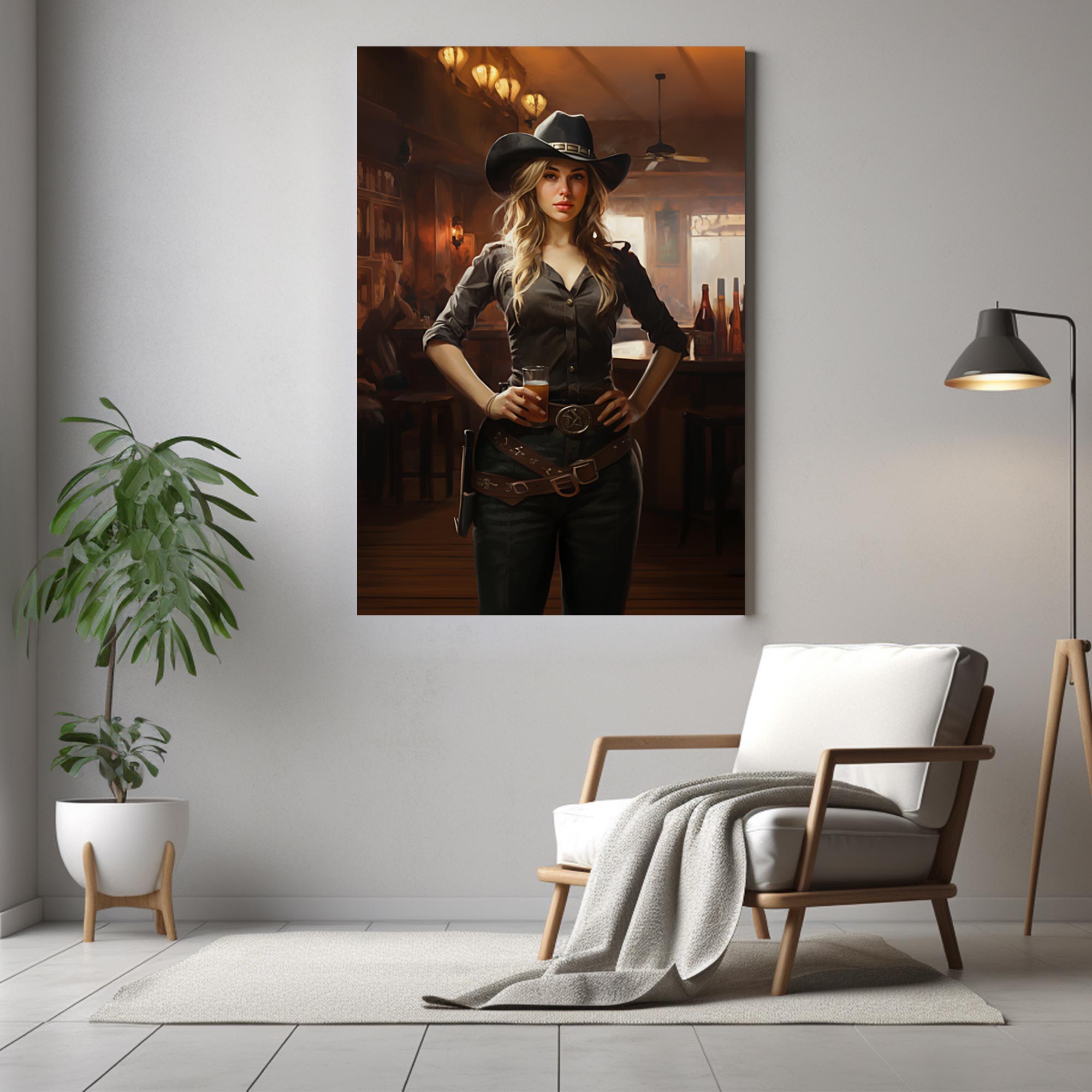 Sassy Cowgirl | Custom Canvas - Wild West Female for wild west by Poshtraits